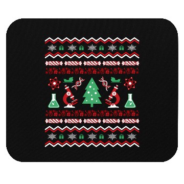 Discover Science Laboratory Ugly Sweater Dna Microbiology Mouse Pads