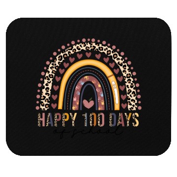 Discover Happy 100Th Day Of School Leopard Rainbow Teacher Mouse Pads