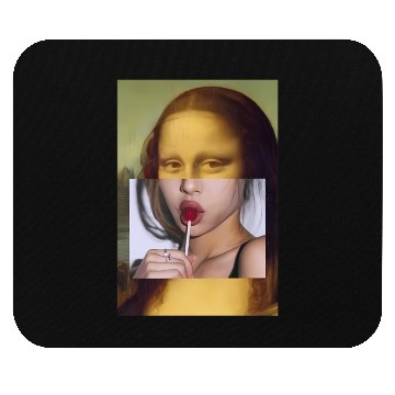 Discover Mona Lisa Lollipop Mona Lisa Mouse Pads