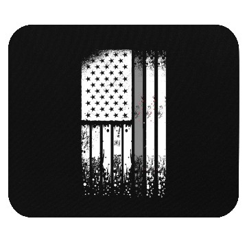 Discover Correctional Officer - Us Flag Thin Silver Line Mouse Pads