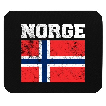 Discover Norge Flag Norwegian Flag Mouse Pads