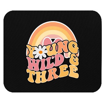Discover Daisy Birthday Young Wild 3 Boho 3rd Birthday Mouse Pads