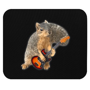 Discover Squirrel Playing Guitar Mouse Pads
