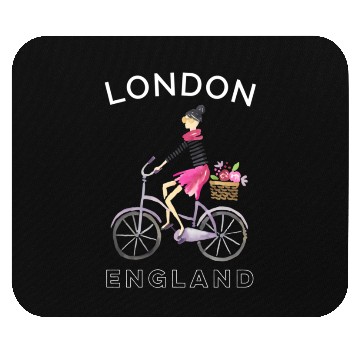 Discover London England Biking Bicycling Mouse Pads