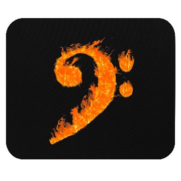 Discover Cool Bass Clef Fire Musicalymbol Lover Mouse Pads