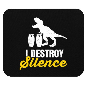 Discover T-Rex Conga Drum Player Drummer Percussion Music Mouse Pads