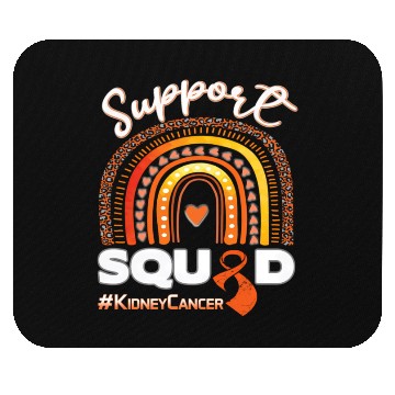 Discover Kidney Cancer Support Squad Dark Blue Ribbon Mouse Pads