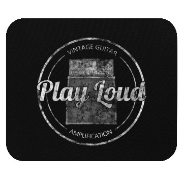 Discover Vintage Electric Guitar Player Play Loud Mouse Pads