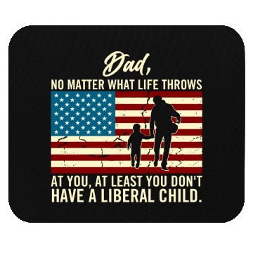 Discover Dad Throws At You Liberal Child USA Flag Mouse Pads