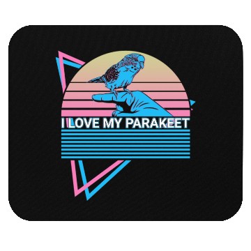 Discover Budgie Parakeet Retro Mouse Pads