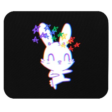 Discover Pride Rainbow Bunny Mouse Pads