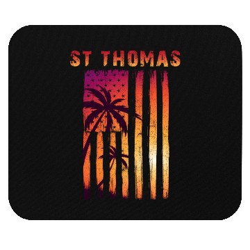 Discover St Thomas Us Virgin Islands Patriotic Flag Mouse Pads