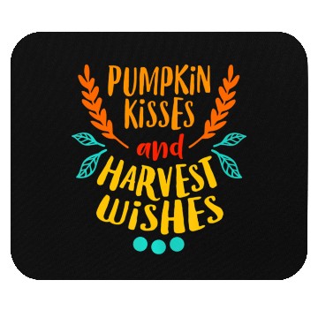 Discover PUMPKIN KISSES HARVEST WISHES Funny Love Fall Mouse Pads