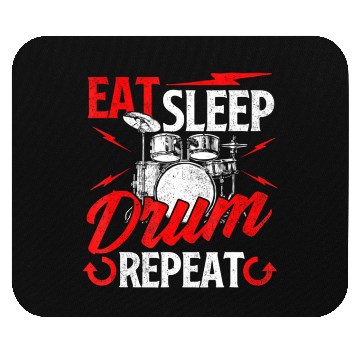 Discover Eat Sleep Drum Repeat Drummer Drumming Band Lover Mouse Pads