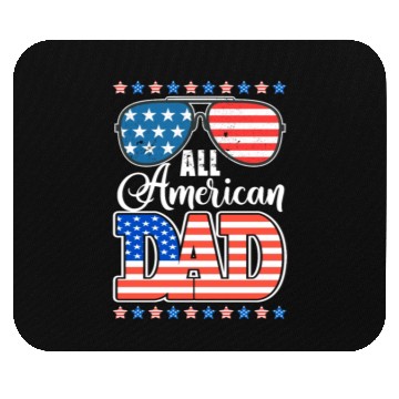 Discover All American Dad Usa Sunglasses Flag Father's Day Mouse Pads