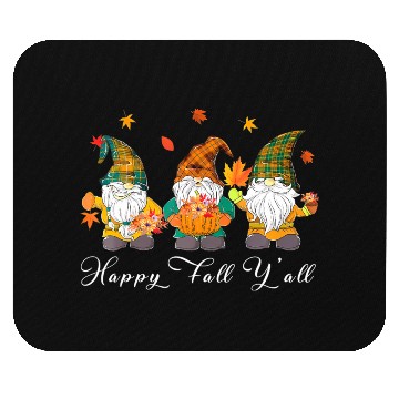 Discover Happy Fall Y'all Thanksgiving Gnome Pumpkin Mouse Pads