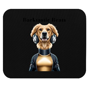 Discover Barktastic Beats-DJ Golden Retriever and Funny Art Mouse Pads