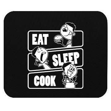 Discover Eat Sleep Cook Repeat Cooking Chef Culinary Funny Mouse Pads
