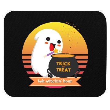 Discover Halloween Cute Ghost Witching Hour Trick Or Treat Mouse Pads