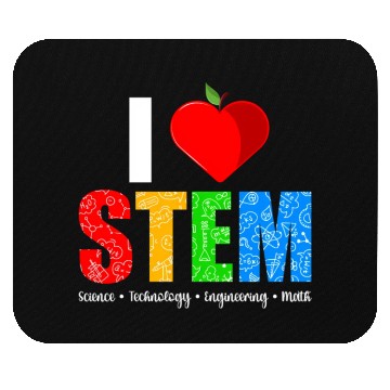 Discover I Love Stem Teacher Science Technology Mouse Pads