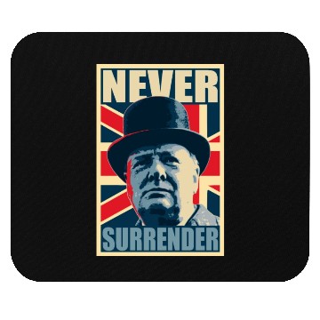 Discover Winston Churchill Never Surrender Propaganda Mouse Pads