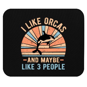 Discover I Like Orcas And Maybe 3 People Retro Orca Mouse Pads