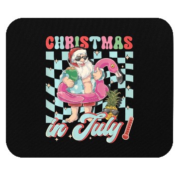 Discover Christmas In July Groovy Santa Flamingo Float Mouse Pads