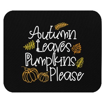 Discover Autumn Leaves Pumpkins Please Thanksgiving Fall Mouse Pads