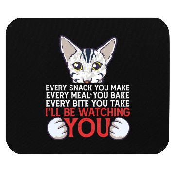 Discover I'Ll Be Watching You Oriental Cat Owner Mouse Pads