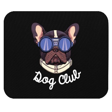 Discover Frenchie Dog Club Pilot Dog Lover Frenchie Mouse Pads