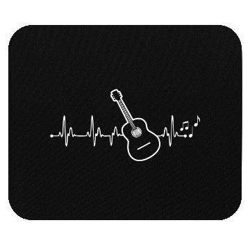 Discover Acoustic Guitar Heartbeat Heartbeat Guitar Player Mouse Pads