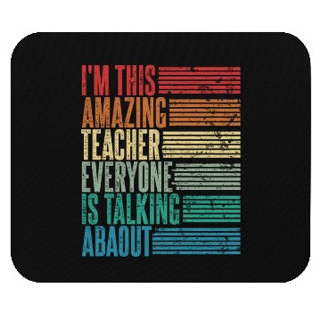 Discover Vintage Teacher Profession Gift Retro Mouse Pads