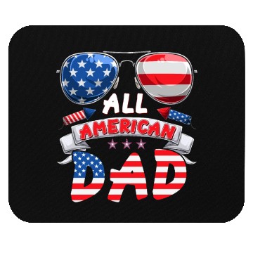 Discover All American Dad US Patriots Fathers America Party Mouse Pads