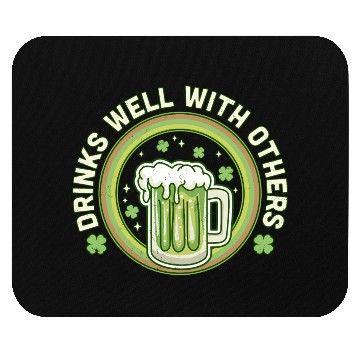 Discover Drin Well With Others St Patrick'S Day Drinking Mouse Pads