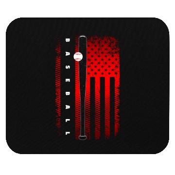 Discover American Flag Baseball - Baseball Mouse Pads