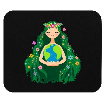 Discover Green Mother Earth Day Gaia Save Our Planet Mouse Pads