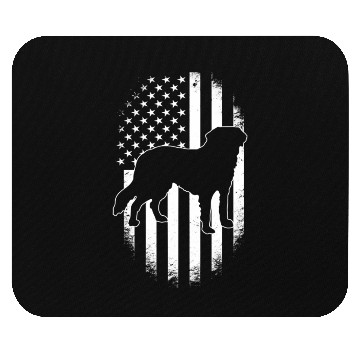 Discover Patriotic Saint Bernard American Flag Dog Mouse Pads