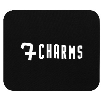 Discover 7Charms Logo Mono White Mouse Pads