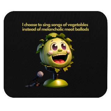 Discover I prefer to sing songs of vegetables.Vegan Fashion Mouse Pads
