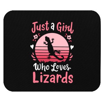 Discover Lizard Reptile Lizard Lover Retro Mouse Pads