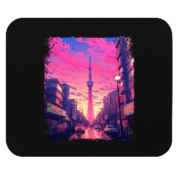 Discover Skytree Tokyo Vaporwave Aesthetic Japanese Sight Mouse Pads