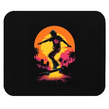 Discover Skateboarding Skateboarder Skater Sunset Retro Mouse Pads