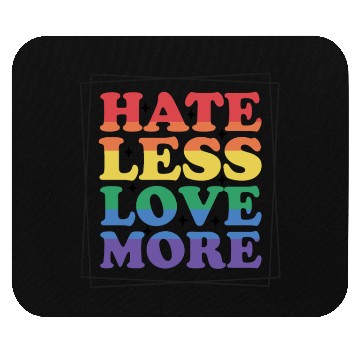 Discover Vintage LGBT Pride Month Hate Less Love More Mouse Pads