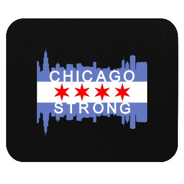 Discover Chicago Strong Chitown City yline Flag Mouse Pads