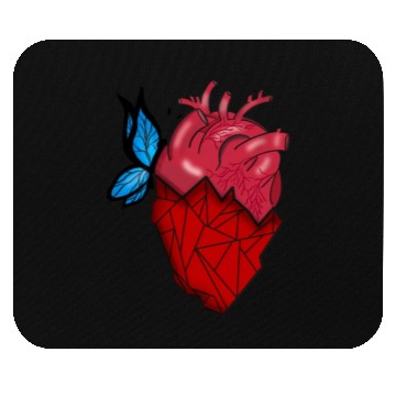 Discover Semi Geometric Semi Realistic Heart Design For Mouse Pads