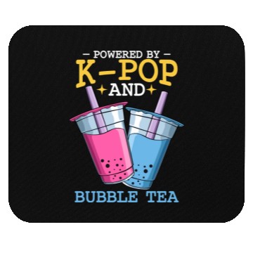Discover Powered By K Pop And Bubble Tea Kawaii Korean Boba Mouse Pads