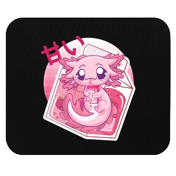 Discover Axolotl Pastel Goth Strawberry Milk Shake Anime Ja Mouse Pads