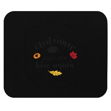 Discover Autumn Days Are Here Again Sweet Cute Hedgehog Mouse Pads