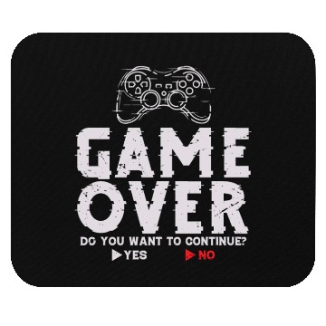 Discover Game Over Do You Want To Continue Yes No Mouse Pads