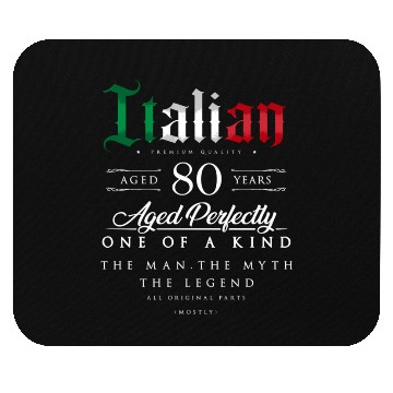 Discover 80Th Italian Age 80 Born In Italy Mouse Pads